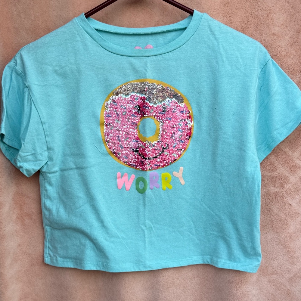 Girls XL Sequin Crop Top